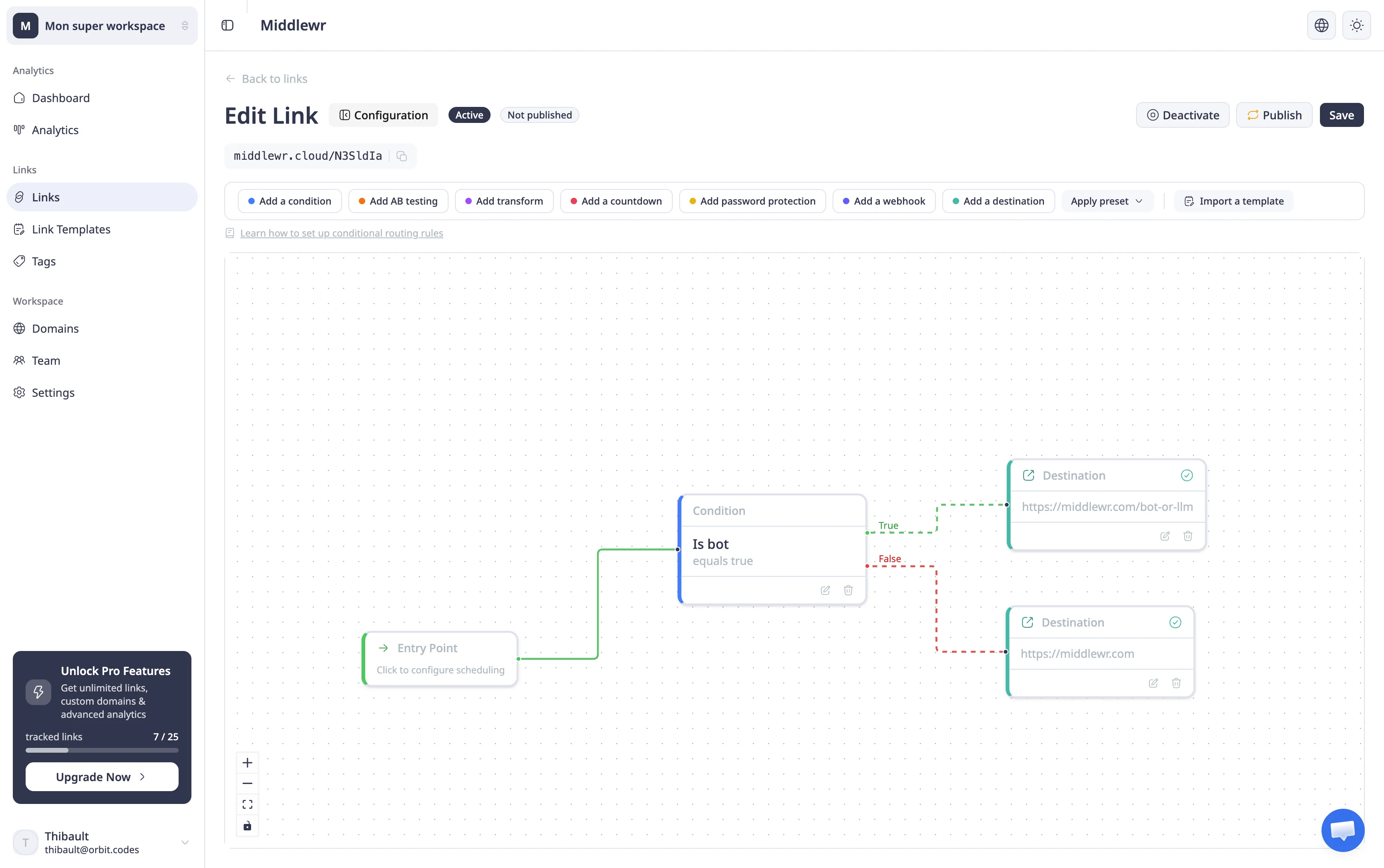Complete graph with two destinations